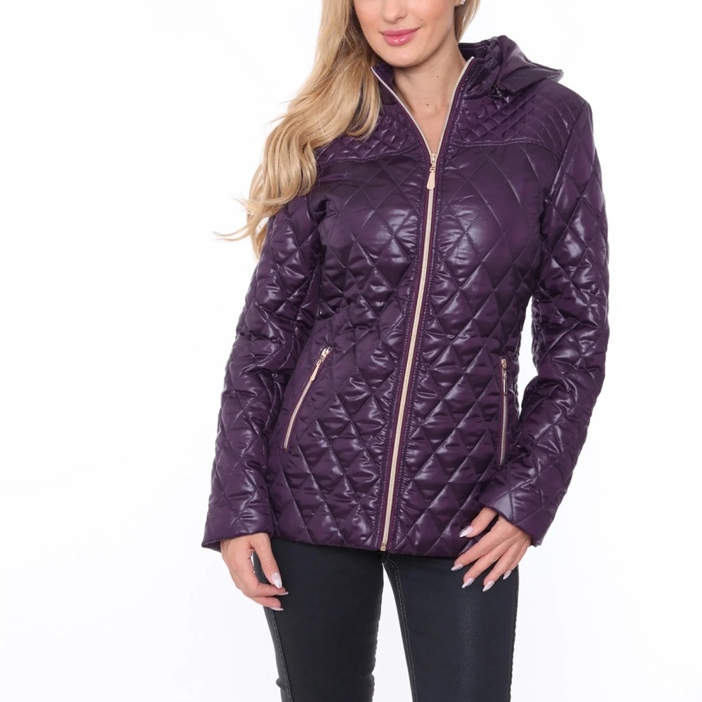 Women's Quilted Purple Jacket women’s large
